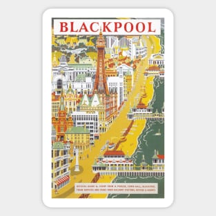 Blackpool - Vintage Railway Travel Poster - 1955 Sticker